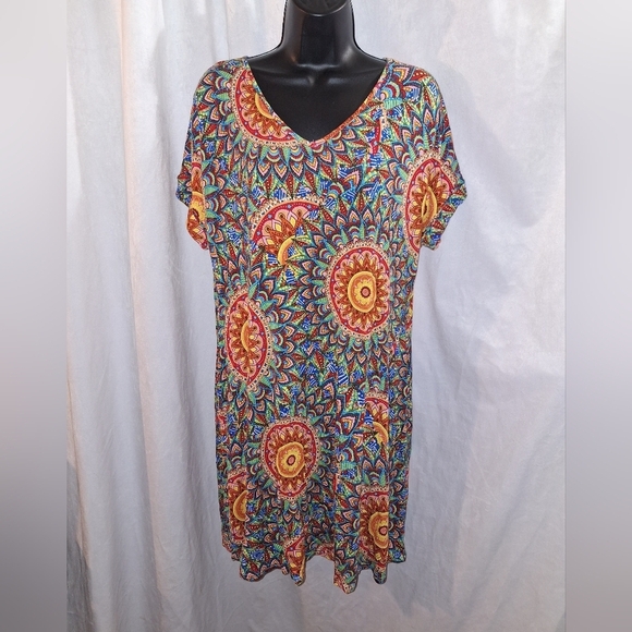 Colorful Patterned Dress - Picture 1 of 5